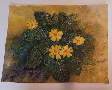 Sheila H, Primrose in the Spring, mixed media.jpg